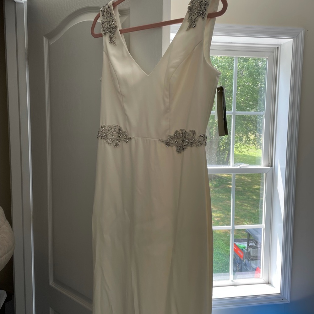 Nicole Miller Silk Alexandra Wedding Gown 10 - Picture 3 of 9